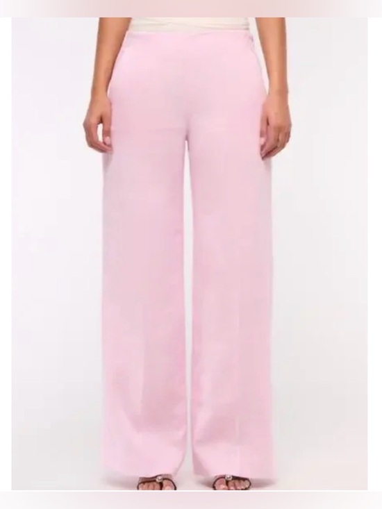 Abercrombie & Fitch Pants - NWT Abercrombie & Fitch Pink Wide Leg 100% Linen Pants - size 28